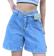 GOZ BOUTIQUE Quần Short Denim Nữ Ống Rộng Lưng Cao GOZ 1