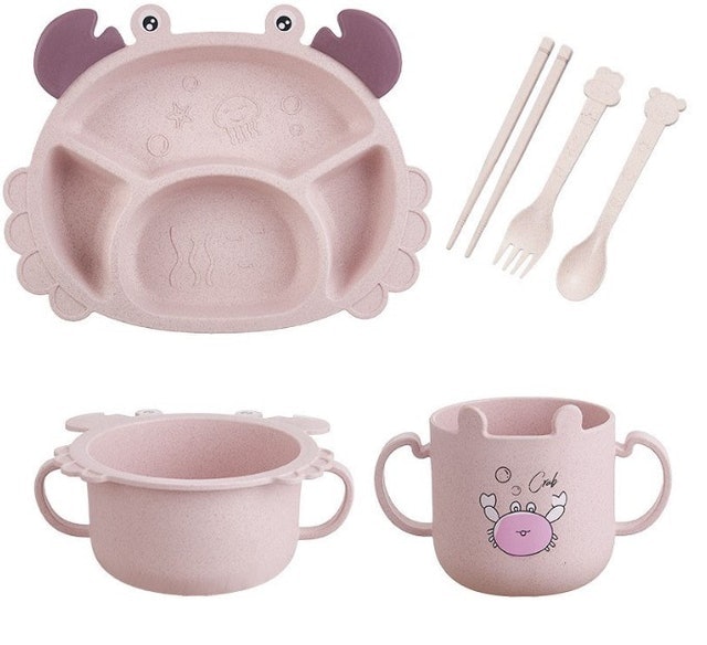 Bộ Dụng Cụ Ăn Dặm Lúa Mạch Cua 1