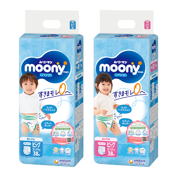 Tã Quần Bé Trai Moony Blue 3