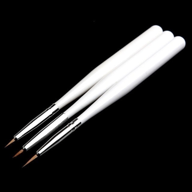 Bộ 3 Cây Cọ Nét (Cán Nhựa Trắng) 2