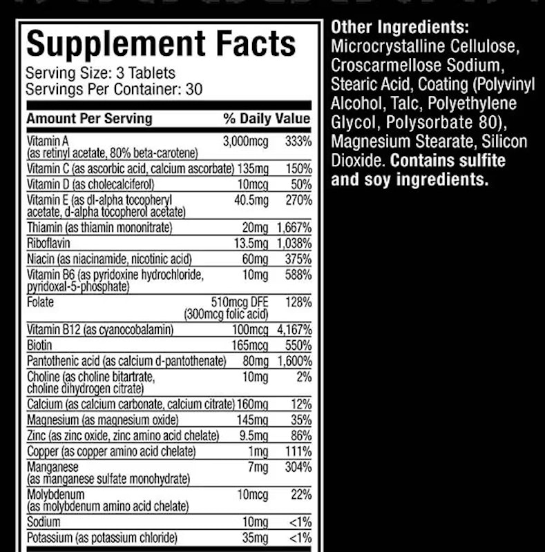 Muscletech Platium Multivitamin 2