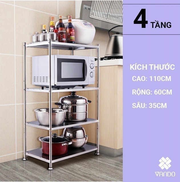 Kệ Lò Vi Sóng Đa Năng Inox 304 60cm 4