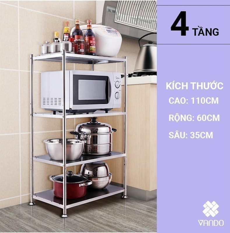 Kệ Lò Vi Sóng Đa Năng Inox 304 60cm 4