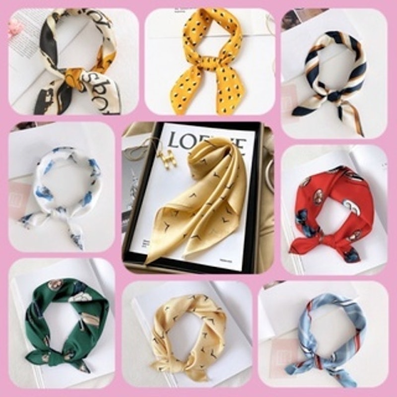 Khăn Lụa Vuông Turban Nhiều Màu 1