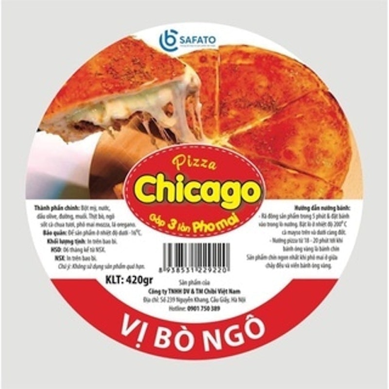 Pizza Nhân Nhồi Chicago Vị Bò Ngô 1