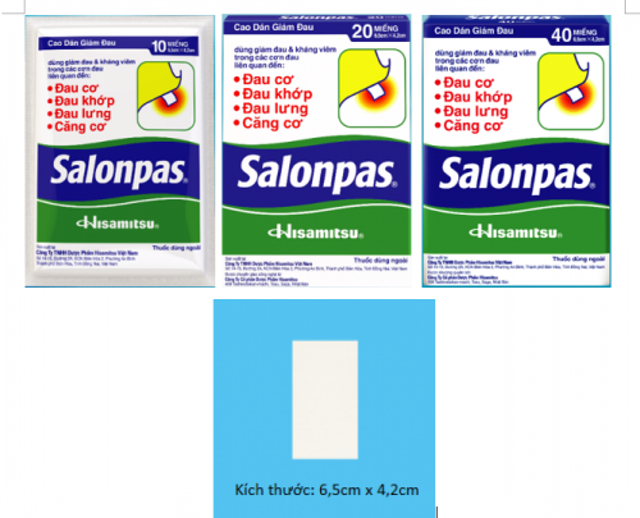 Miếng Dán Giảm Đau Salonpas 1