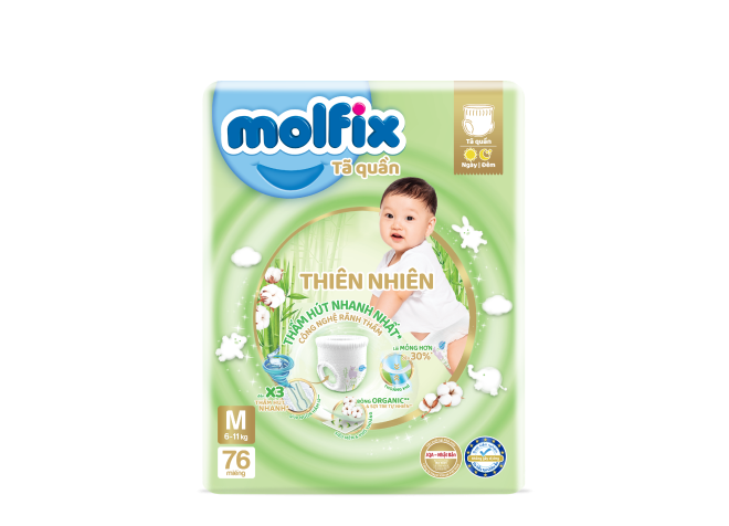  Tã Quần Thiên Nhiên Molfix Ultra  2
