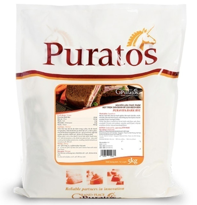 Bột Trộn Bánh Mì Lúa Mì Đen Puravita Dark Rye 1