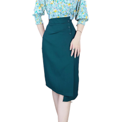Chân Váy Bút Chì Xẻ Tà Lệch CHUU