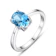 Bảo Ngọc Jewelry Nhẫn Bạc Nữ Đá Topaz Xanh 1