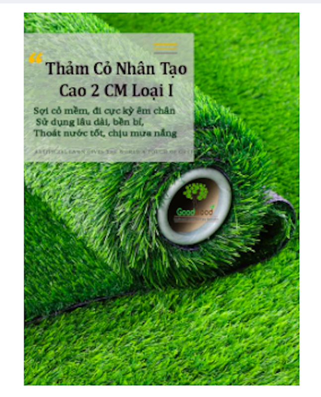 Thảm Cỏ Nhân Tạo Loại 1 1