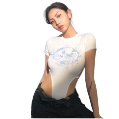 Áo Bodysuit Khoét Eo Cotton Quảng Châu