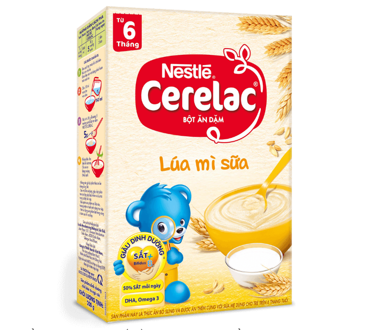 Bột Ăn Dặm Nestlé Lúa Mì Sữa 1