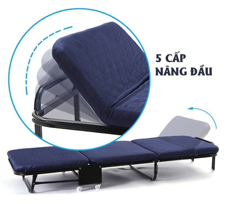 Giường Gấp Nâng Đầu Ba Khúc Nikita 2