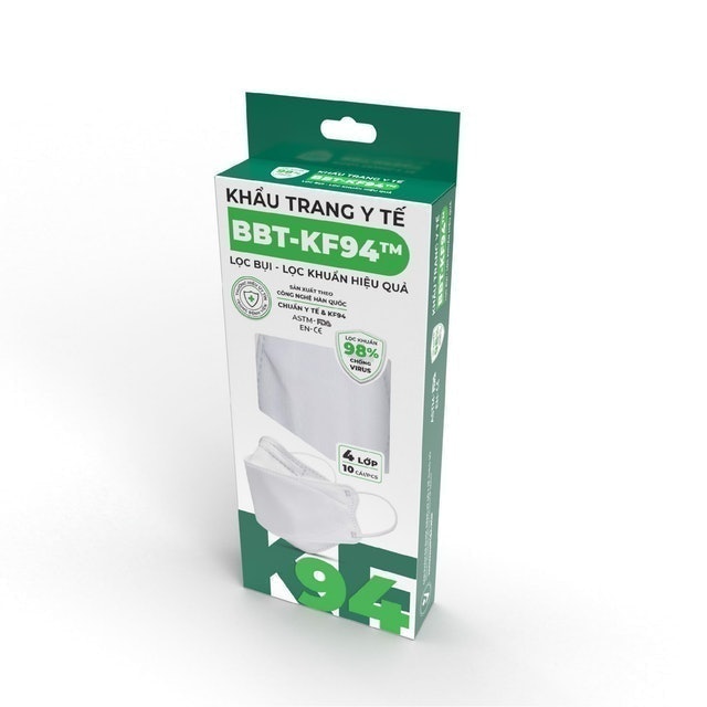 Khẩu Trang Trắng Bông Bạch Tuyết KF94 1