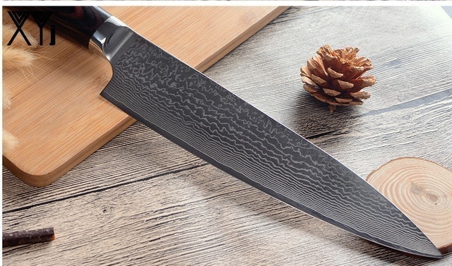 Dao Đầu Bếp 67 Lớp VG10 Damascus 8 inch Chef Knife 2