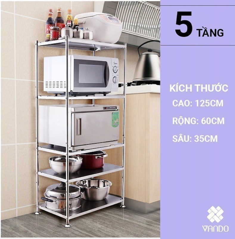 Kệ Lò Vi Sóng Đa Năng Inox 304 60cm 5
