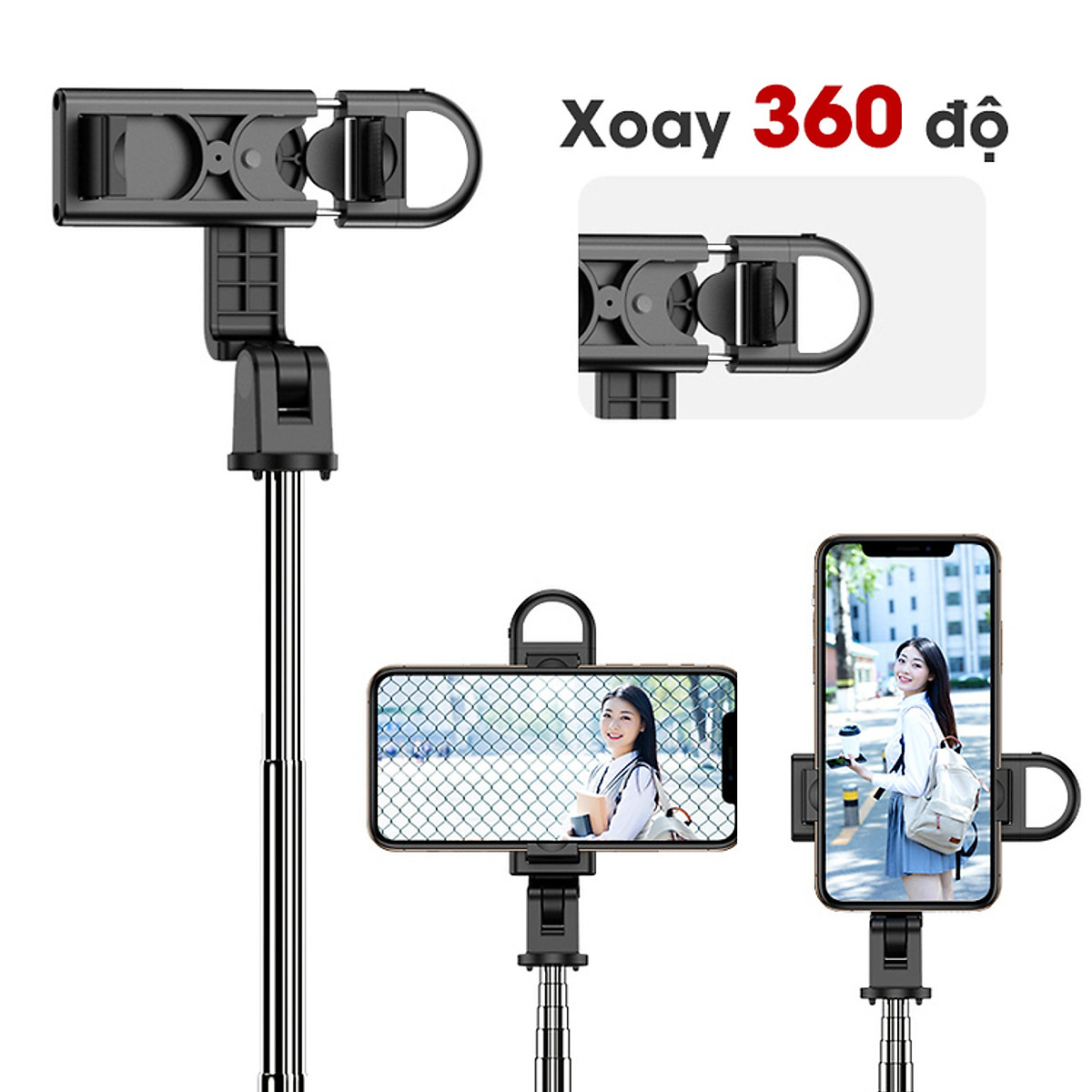 Gậy Selfie Có Gắn Gương 2