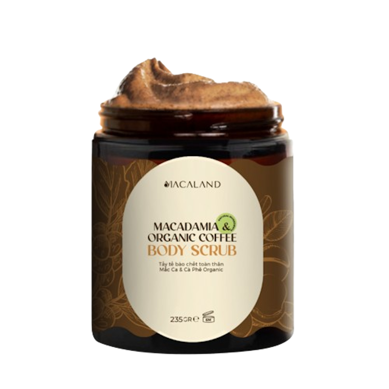 Tẩy Tế Bào Chết Body Cà Phê Organic - Mắc Ca Macaland 1