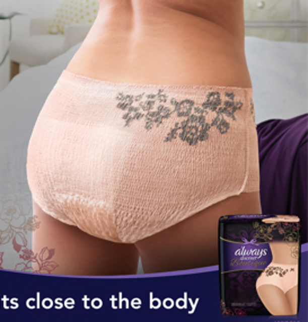 Băng Vệ Sinh Dạng Quần Always Discreet Boutique Incontinence Underwear, Peach 3