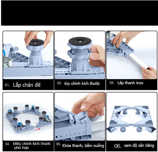 Chân Máy Giặt Có Bánh Xe  2