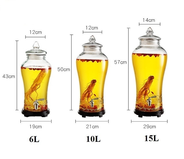 Bình Ngâm Rượu Thủy Tinh Nạp Phúc  2