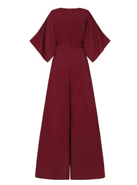 Jumpsuit tay lửng ống rộng ZANZEA 3