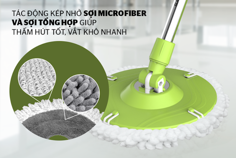 Bộ Lau Nhà Xoay 360 Độ 2