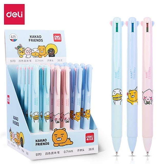 Bút Bi Nhiều Màu 4 trong 1 Deli 2