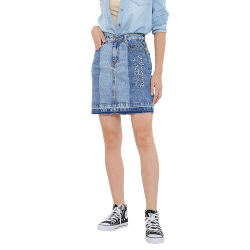 Chân Váy Jeans Dáng Chữ A GENVIET 1