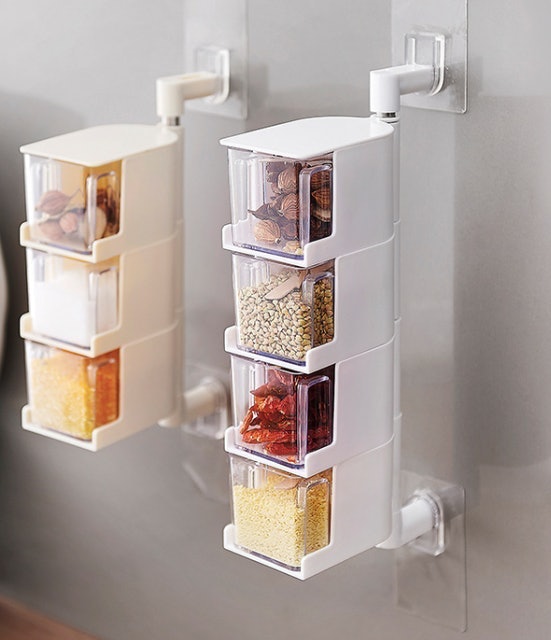 Hộp Gia Vị Dán Tường 4 Tầng 1