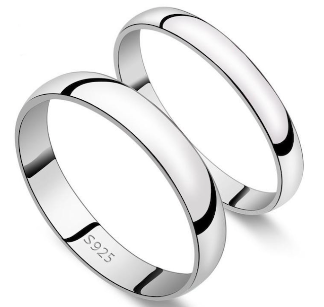 Nhẫn Đôi Bạc Quang Thản Tròn Trơn 1