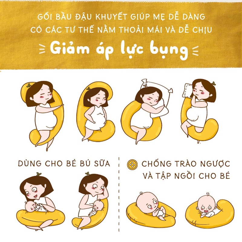 Gối Bầu Đậu Khuyết Đa Năng Thông Minh 3