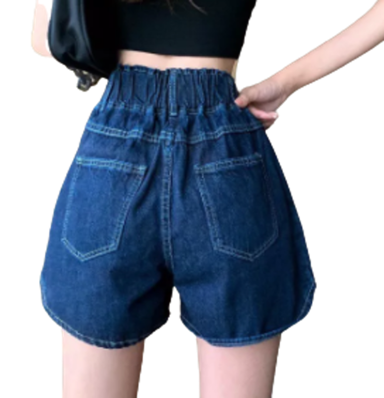 Quần Short Jean Cạp Cao Phối Bèo SIKY 008 3