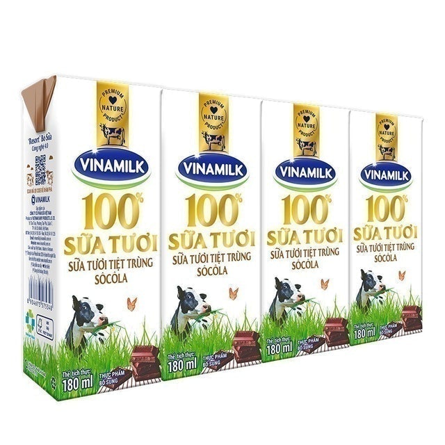 Sữa Tươi Tiệt Trùng Vinamilk 180ml 3