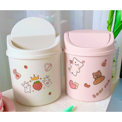 Thùng Rác Để Bàn Nắp Lật