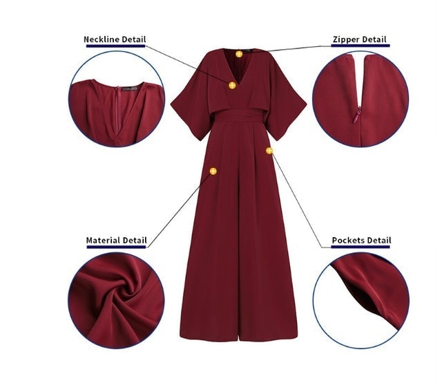 Jumpsuit tay lửng ống rộng ZANZEA 2