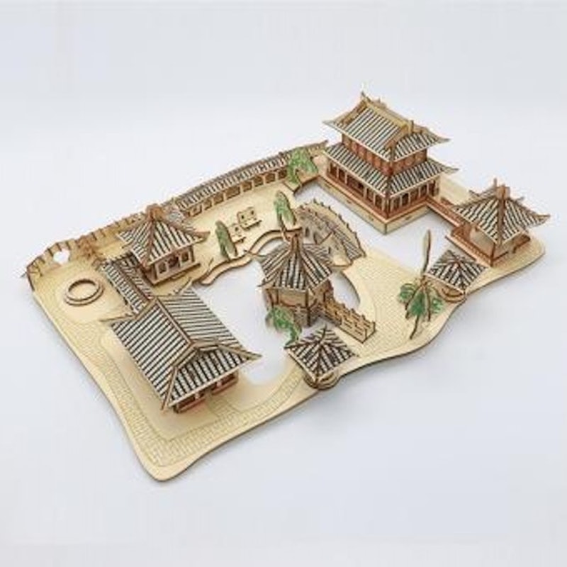 Mô Hình Lắp Ráp 3D Nhà Vườn Tô Châu 1