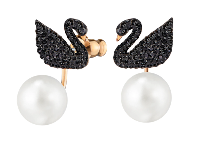 Bông Tai Ngọc Trai Thiên Nga Swarovski 2