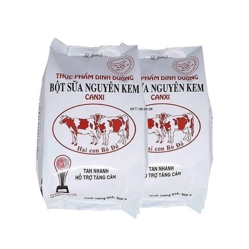 Sữa Bột Nguyên Kem Hai Con Bò Đỏ 1