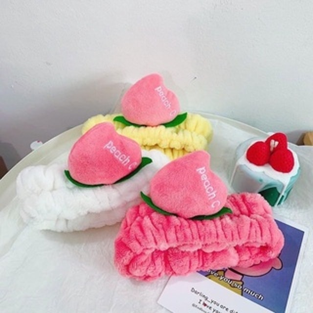Băng Đô Rửa Mặt Quả Đào 3D 2