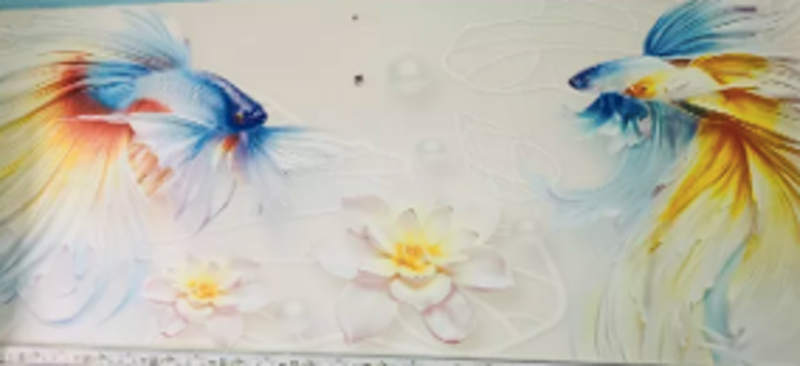 Tranh Dán Tường Đôi Cá Nghê Thuật 2