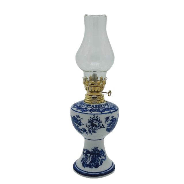 Đèn Thờ Dầu Men Xanh Lam   1