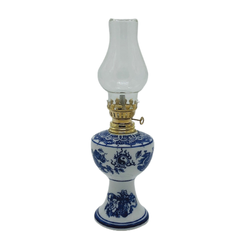 Đèn Thờ Dầu Men Xanh Lam 1