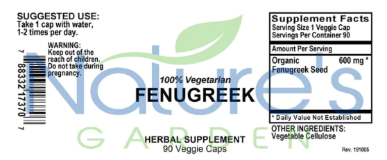 Viên Uống Lợi Sữa Nature’s Garden Fenugreek  2