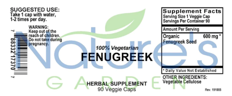 Viên Uống Lợi Sữa Nature’s Garden Fenugreek 2