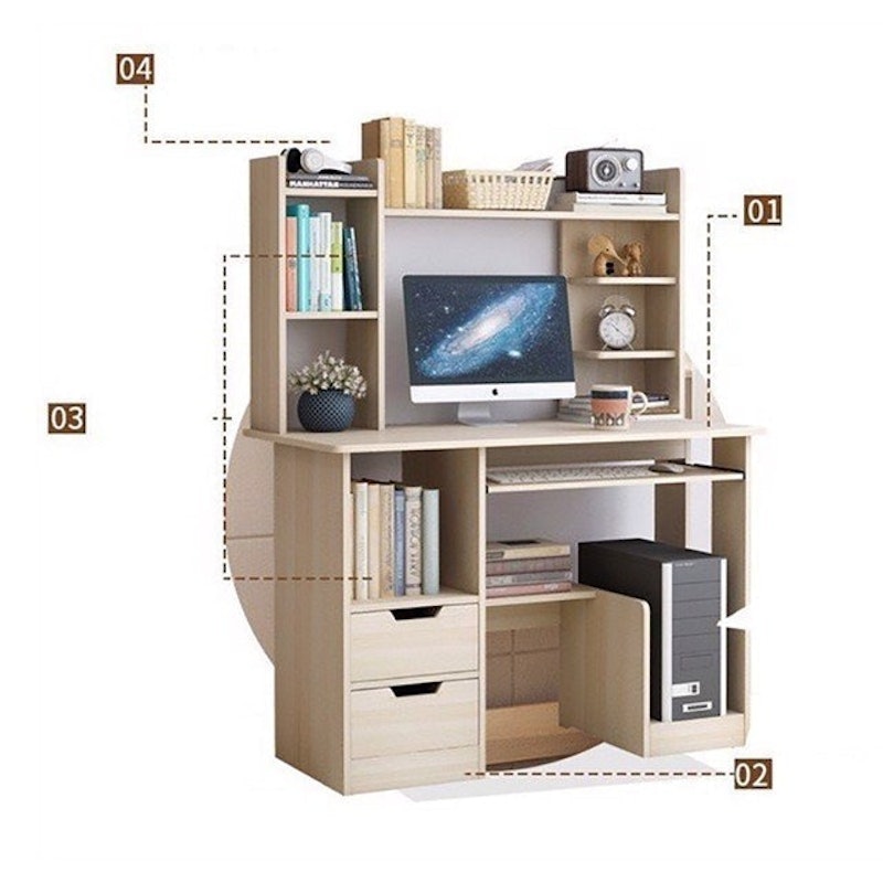 Bàn Làm Việc Kèm Kệ Sách Đa Năng 2