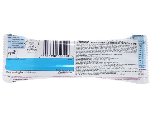 Bánh Ngũ Cốc Nestle Fitness Chocolate Bar 2