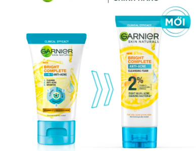 Sữa Rửa Mặt Garnier Bright Complete 3-in-1 Anti-Acne  1