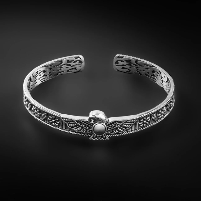 Vòng Tay Bạc Nam HeliSilver Eagle Cuff 1